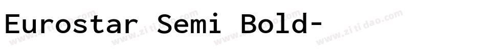 Eurostar Semi Bold字体转换
